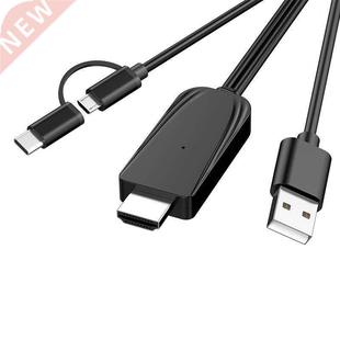 Cable Micro USB Type-C Lightning To HDMI-compatible for IPho