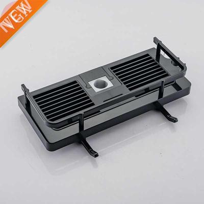 Bathroom Rod Shower Storage Shelf Rack Holder Organizer Wit