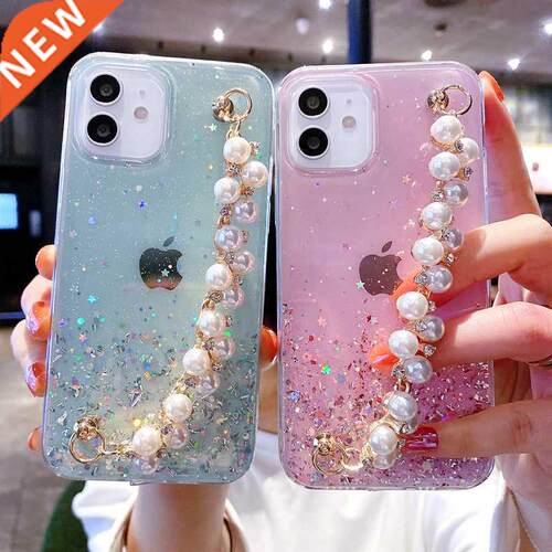 Soft Pearl Bracelet Phone Case For iPhone 11 12 13 Pro Max X
