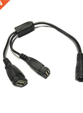 DC 5521 DC5.5-2.1 5.5*2.1MM 5.5/2.1 Female To 2-port Dual US