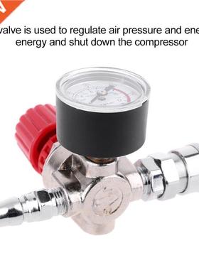 Pressure Regulator Switch Valve Gauge w Male/Female Connecto