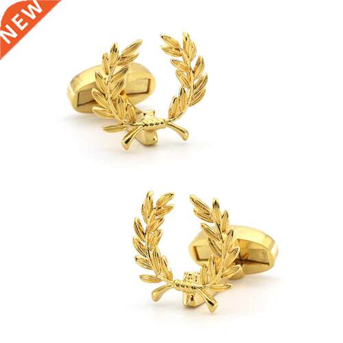 Men's Designer Brand Cufflinks Golden Color Wheat Sp