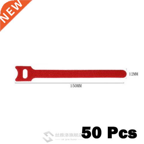 *50Pcs Reusable Fastening Cable Ties Hook Loop Cords Wire Or