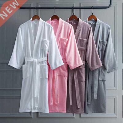 100% Cotton Long Thick Absorbent Terry Bath Robe Kimono Men