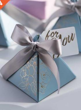 Triangular Pyramid Candy Box Wedding Favors and Gifts Boxes