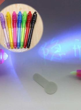 1PC Invisible Ink Pen UV Black Light Combo 2 in 1 Invisible