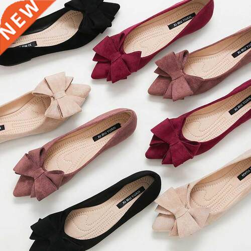 Lrge Size Spring Bow Flts Shoes Womn Butterfly-Knot Blle