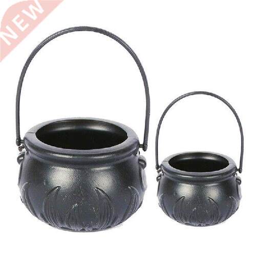Halloween candy jar Tin can Witch barrel Bucket Pot with