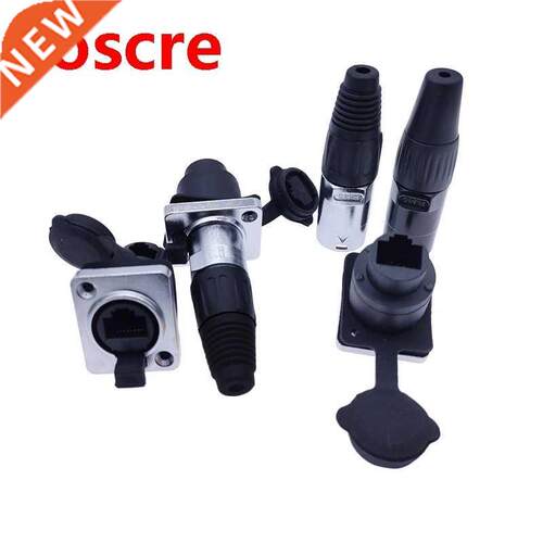 RJ45 waterproof connector plug,D type panel mount socket ip