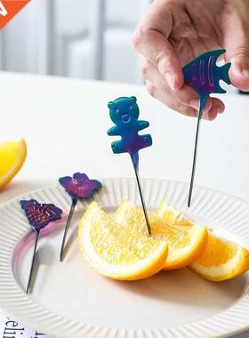 4Pcs/Set Fruit Fork Dessert Tools Home Multi-ction Fruit