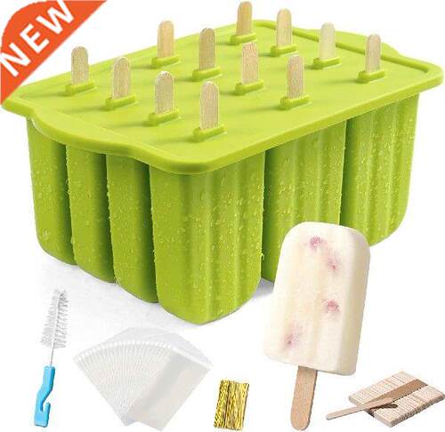 12 Grid Silicone Popsicle Mold Rack Ice Lolly Mold Frozen