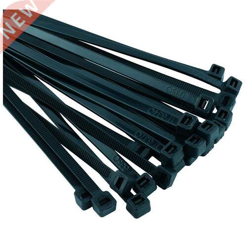 Black cable ties Zip straps 4.8 x 370mm