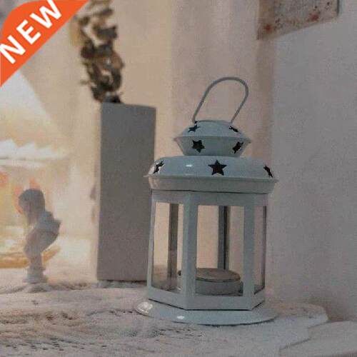 Aroma Candle Holder Creative Iron Tower Star Printing with