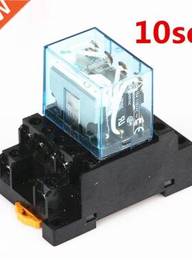 10set HH64P LY4 DC12V/DC24V/DC110V/DC220V Coil 14-Pin 4PDT G