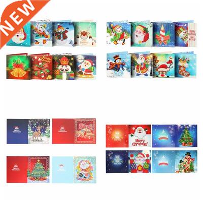 1/4/6/8pcs DIY Dimond Pinting Christms Greeting Crd Birt