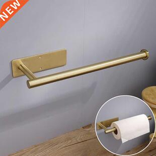 304 Stainless Steel WC Paper Holder Brushed Gold Black Adhes