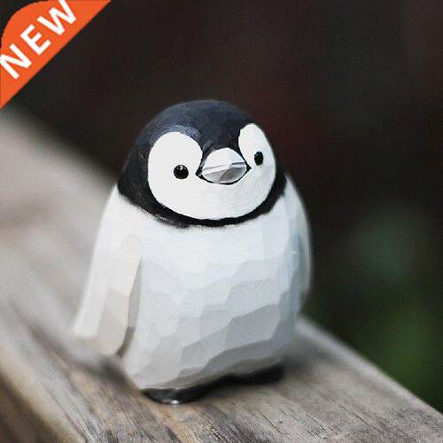 Nordic Style Pure Handmade Solid Wood Carving Fat Bird