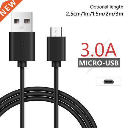 0.25/1/1.5/2/3m Micro Usb 3a Quick Charging Cable Data Sync