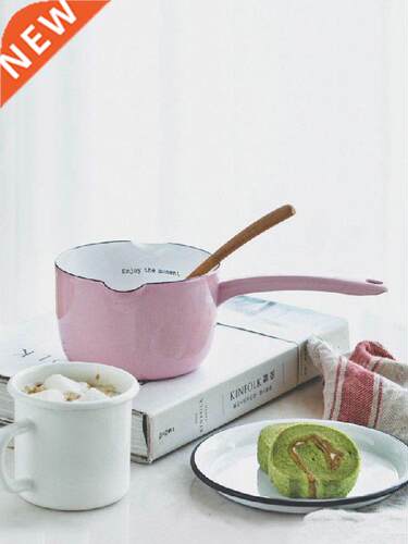Japanese style milk hot pot home porcelain enamel baby food