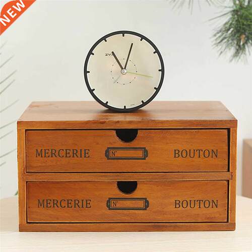 Wooden Drawer Storage Vintage Style Jewellery Box Office