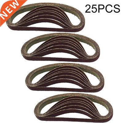 25Pcs 330x10mm Sanding Belts 60/80/100/120 Grit Sandpaper Ai