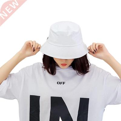 Black White Solid Bucket Hat Unisex Bob Caps Hip Hop Gorros
