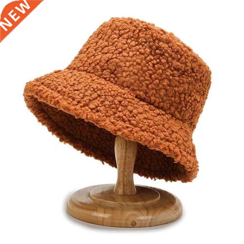 Simple Casual Style Lamb Plush Autumn and Winter Female Hats