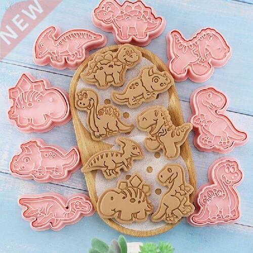 Cookie Cutters Plastic 3D Dinosaur Shape Cartoon Pressable