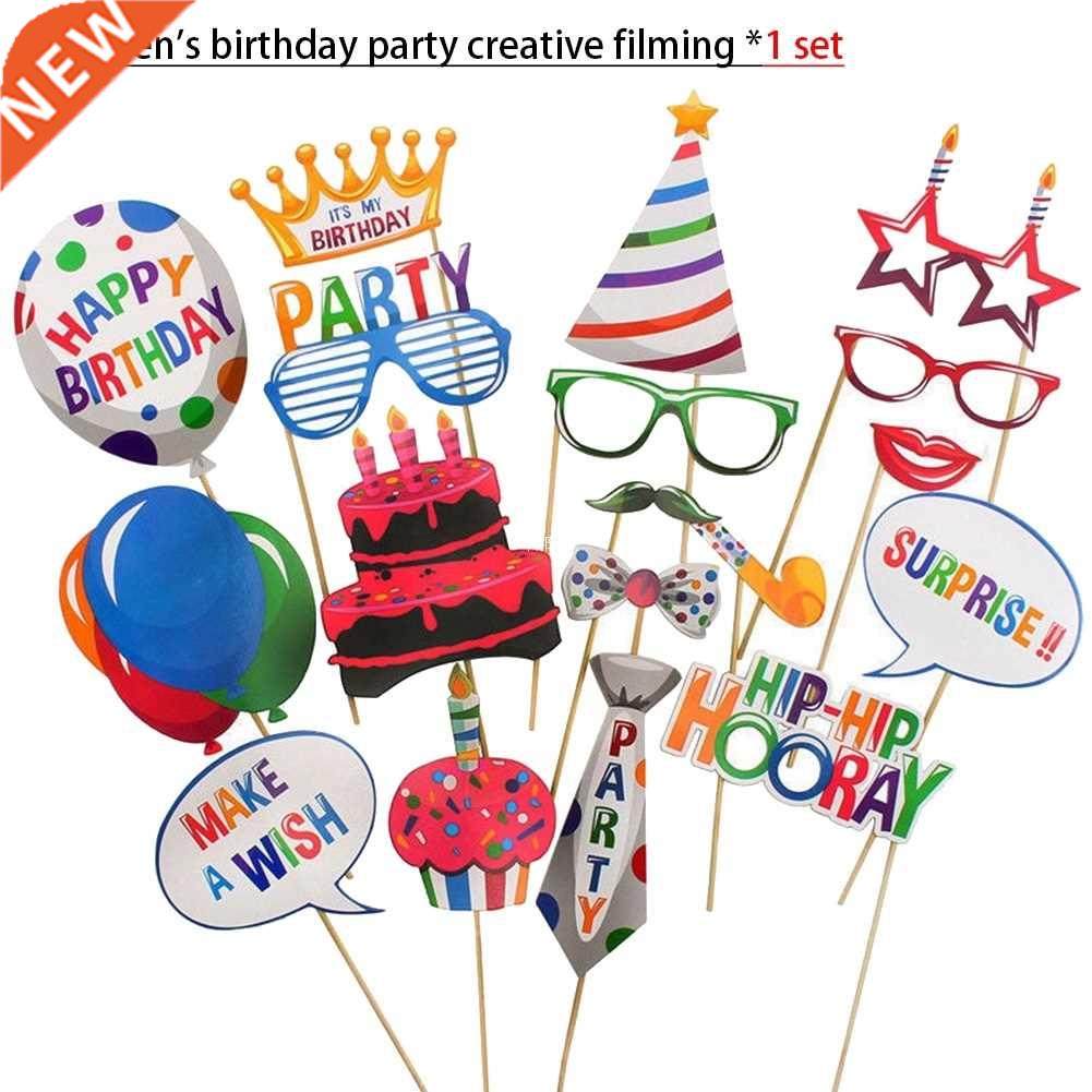 18pcs photobooth moustache party dress up photography kit ba