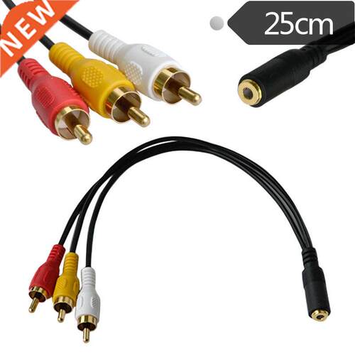 3.5MMF to 3RCA Audio VideoM Adapter cable 0.25m
