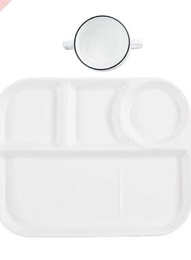 1 Set of Household Meal Plate Daily Food Tray Ceramic Food