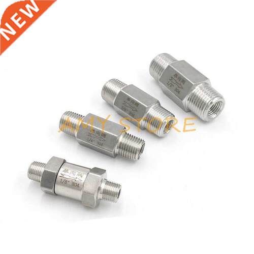 1Pc Male Male BSP Threaded SS304 Stainless Steel Check Valv