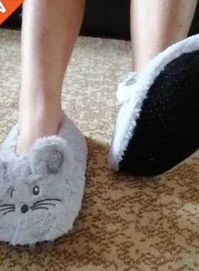 House Fuzzy Slipper Women Winter Fur Contton Warm Plush Non