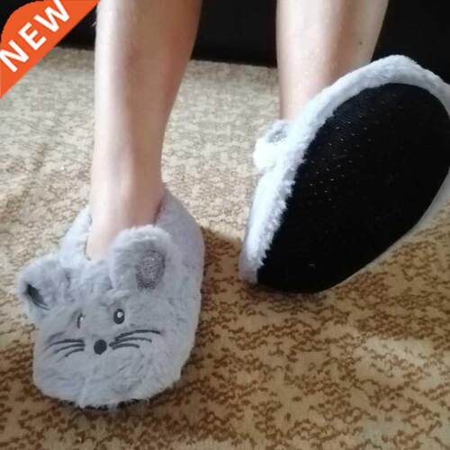 House Fuzzy Slipper Women Winter Fur Contton Warm Plush Non