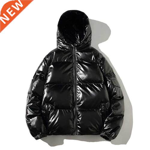 Winter Solid Color Prk Men Thick Hooded Jcket 2022 New W