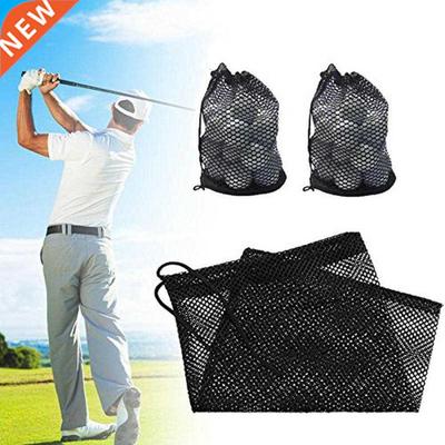 Sports Mesh Net Bag Black Nylon Tennis Ball Golf Ball