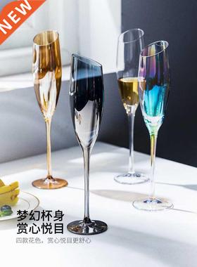 Strry Sky Oblique Red Wine Glss Crystl Chmpgne Glss