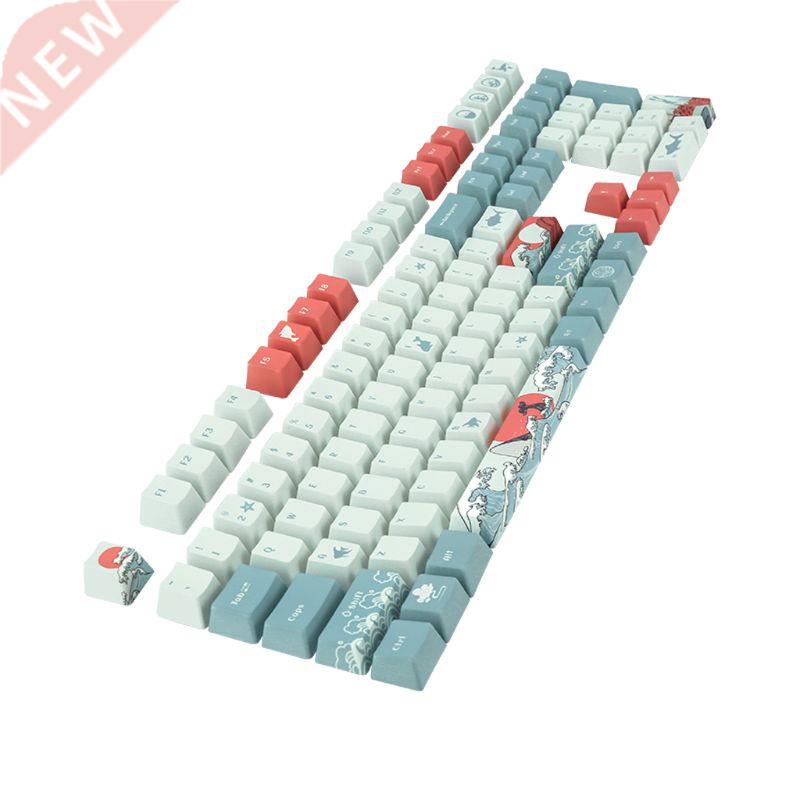 5 Sides Dye Sublimation 108 Ukiyo e Sea Waves Keycap Mechan