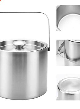 Double-Wall Stainless Steel Insulated Chilling Ice Bucket