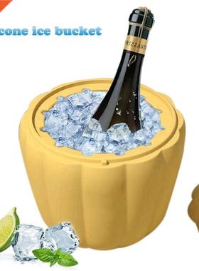 Portable Silicone Bac à Gla?ons Avec Couvercle 2 En 1