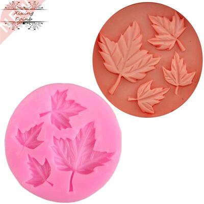DIY Maple shaped silica gel mold Christmas fudge cake decora