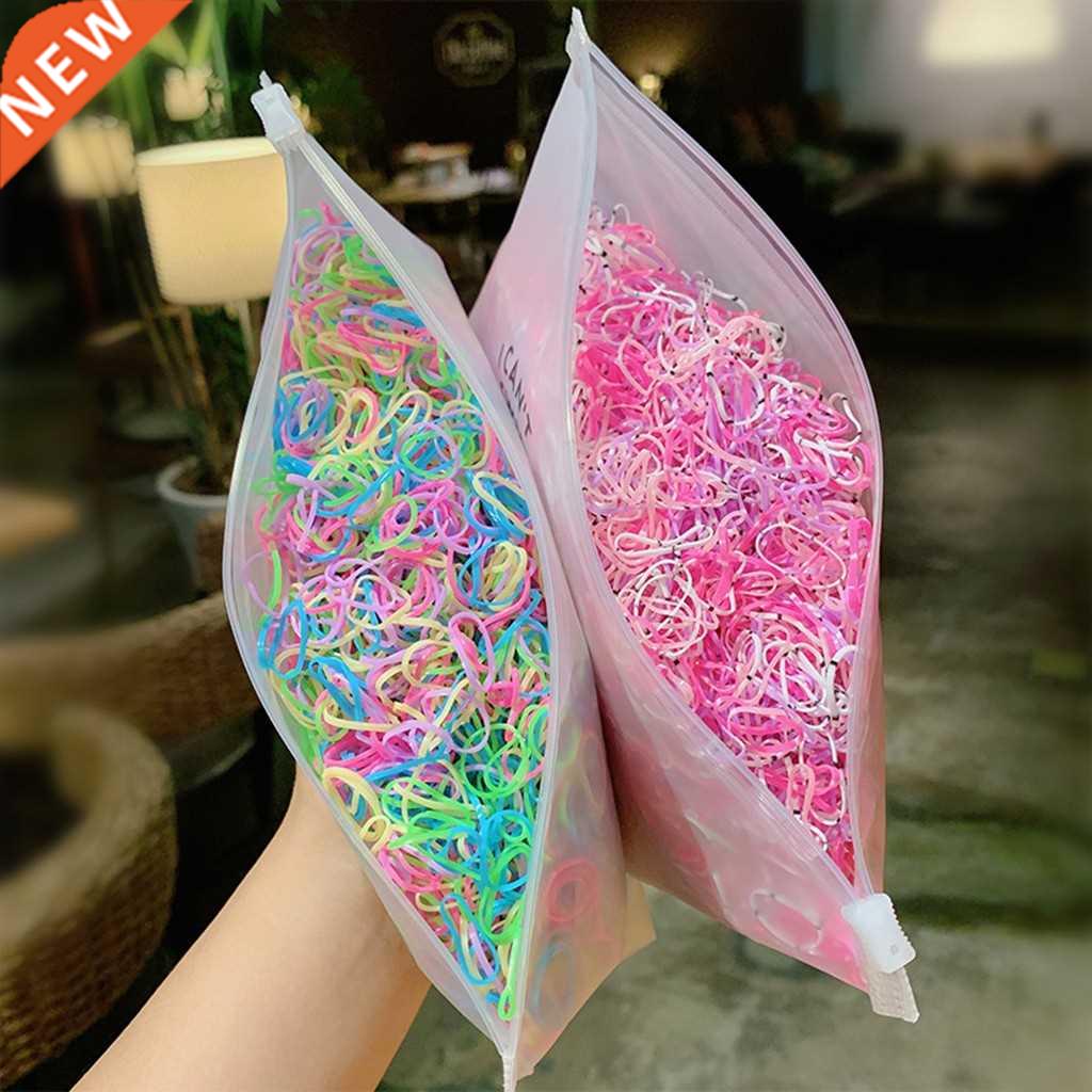 1000Pcs/Pack Colorful Small Disposable Hair Bands Scrunchie