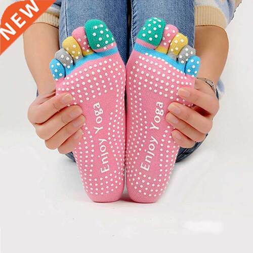 Colorful Women Yoga Socks Non-Slip Ladies Dance Socks Cotton
