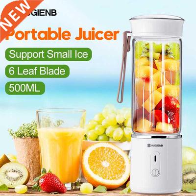 AUGIENB 500ml Electric Fruit Juicer Glass Handheld Mini