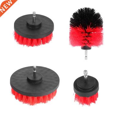 1 Set of 4pcs Electric Drill Brush Kit Round Scrubber