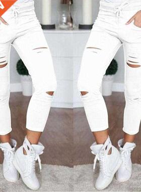 2021 New Ripped Jeans For Women Women Big Size Ripped Trouse