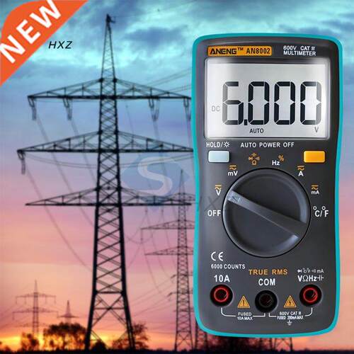 Portable LCD AN8002 Digital Multimeter 6000 Counts Backlight