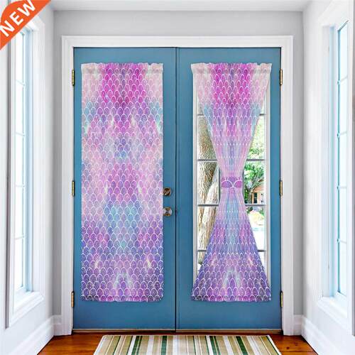 Mermaid Scales Colorful Modern Curtains for Living Room