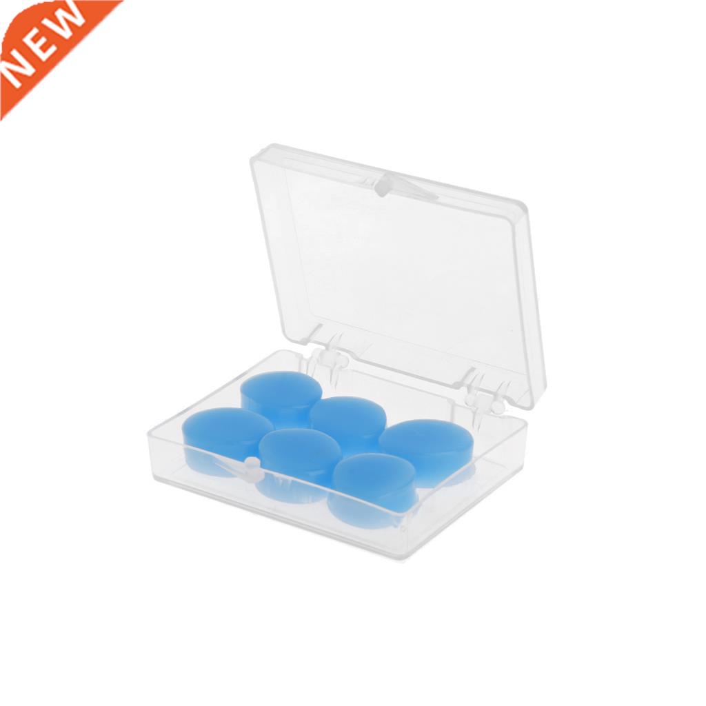 6PCS Earplugs Protective Ear Plugs Silicone Soft Waterproof