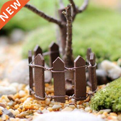 K1MF Pagar Kayu Miniatur Peri Taman Lanskap Patung Terarium